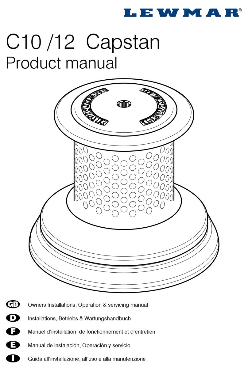 Lewmar C10 Capstan Owners installation, operation & servicing manual