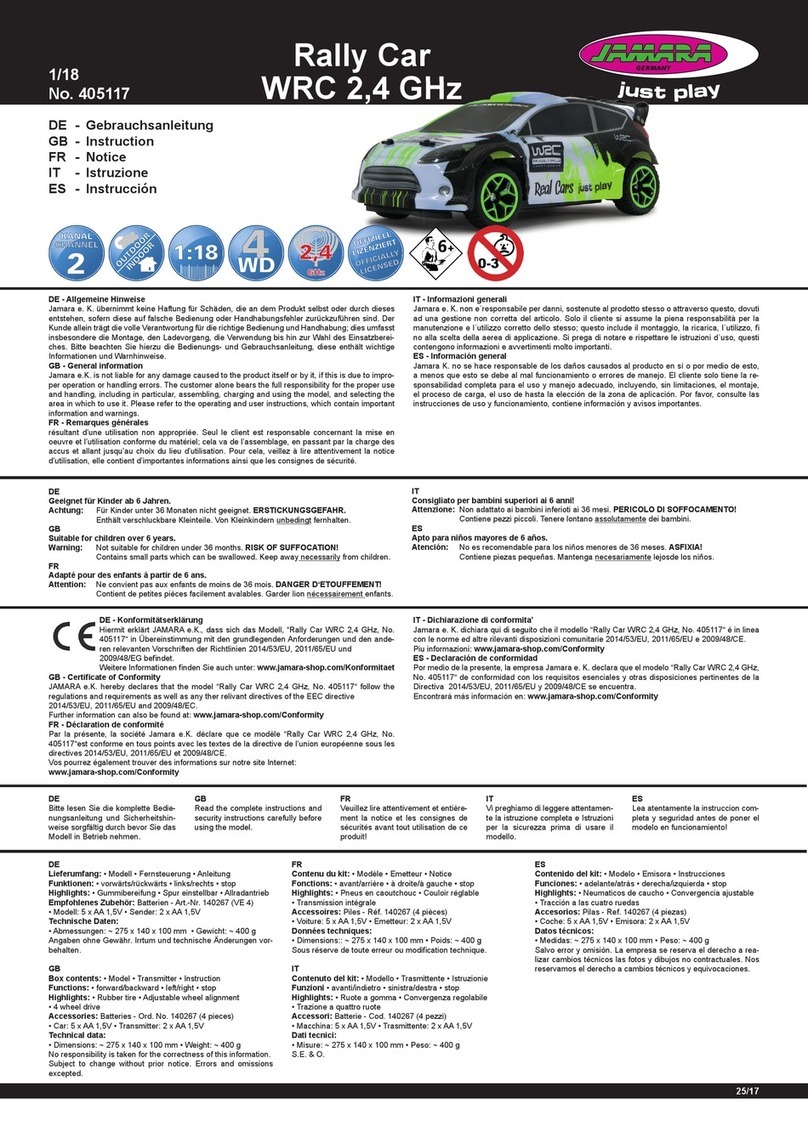 Jamara Rally Car WRC 2,4 GHz Instruction