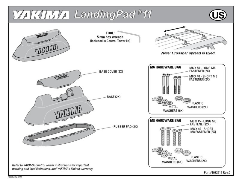 Yakima Landing Pad 11 User manual