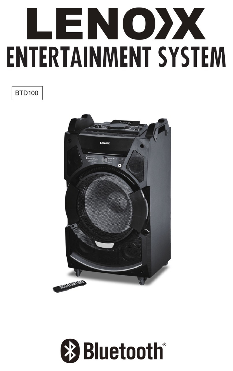 Lenoxx BTD100 User manual
