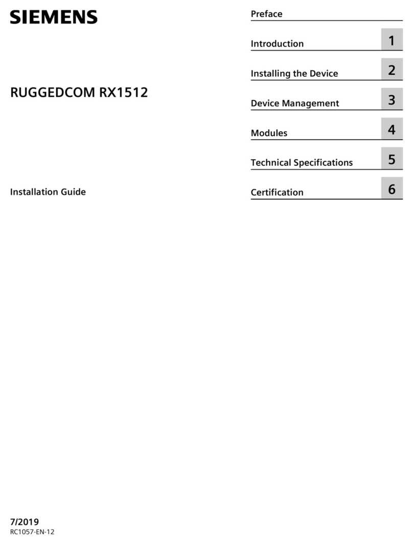 Siemens RUGGEDCOM RX1512 User manual
