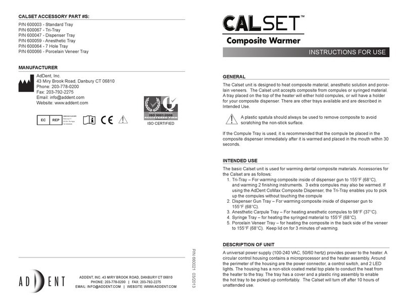 AdDent Calset User manual