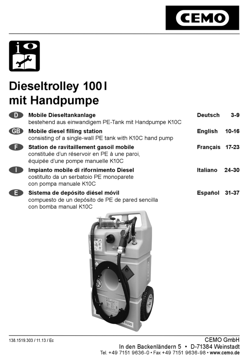 CEMO Trolley 100 L AdBlue operating instructions