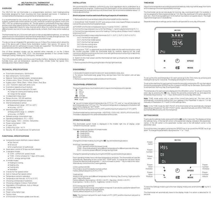 Heltun HE-ZW-THERM-FC1 User manual