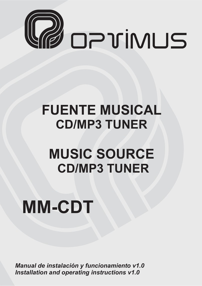 Optimus MM-CDT User manual