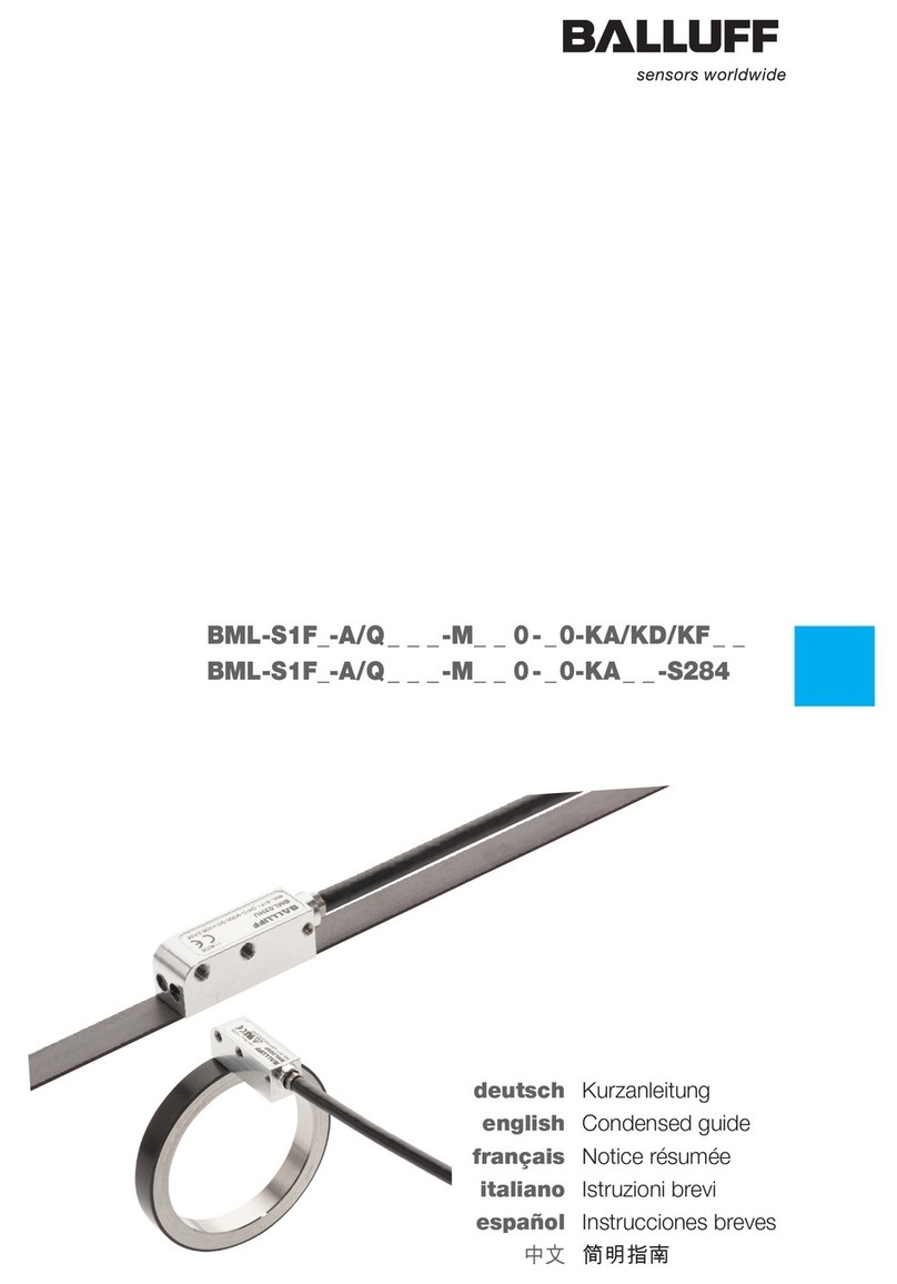 Balluff BML-S1F-A Series User manual Balluff BML-S1F-A Series User manual
