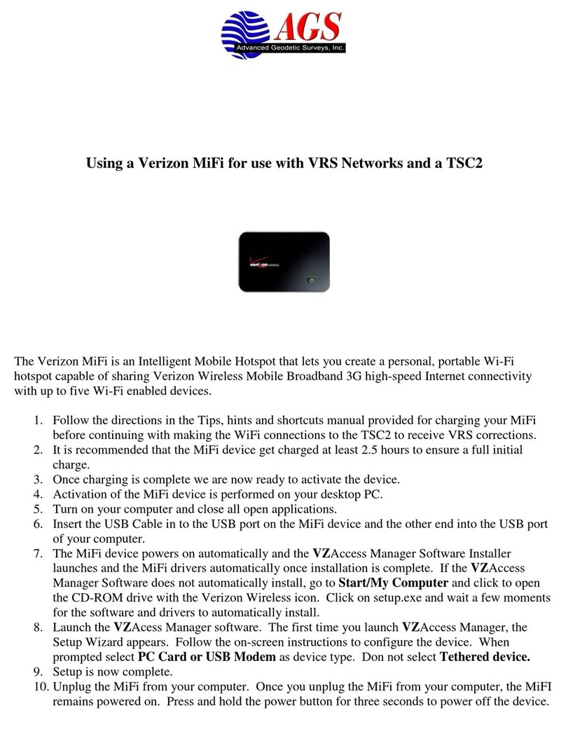 Verizon MiFi User manual Verizon MiFi User manual