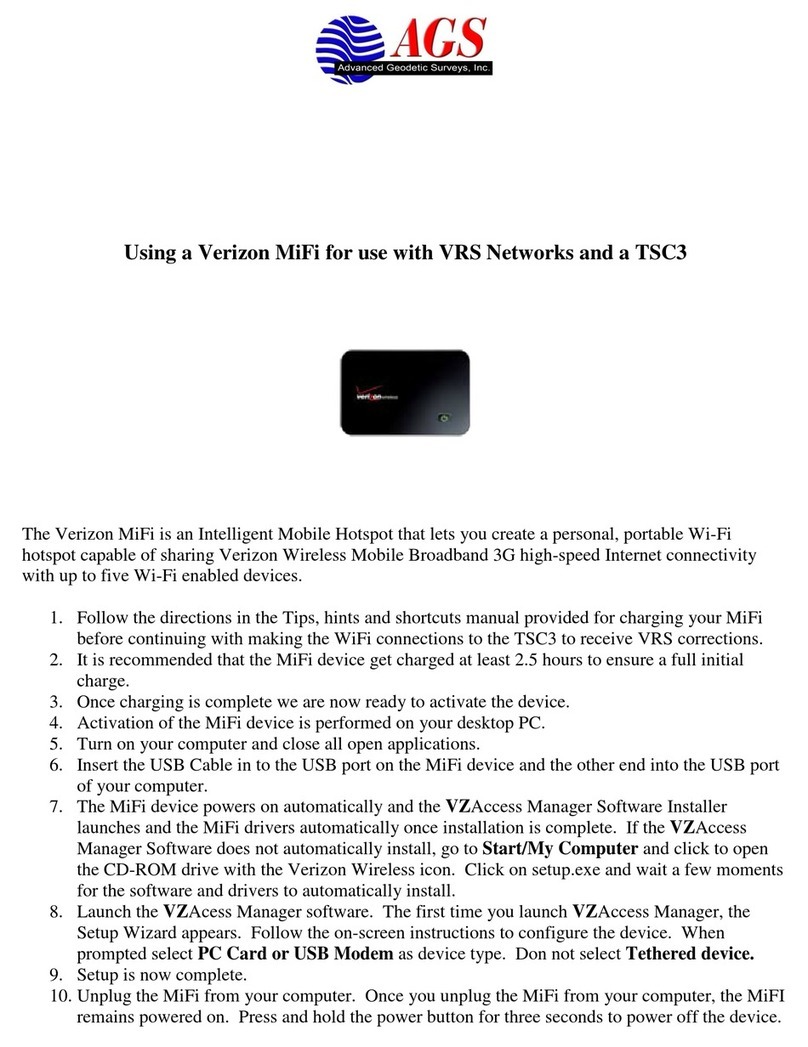 Verizon MiFi User manual Verizon MiFi User manual