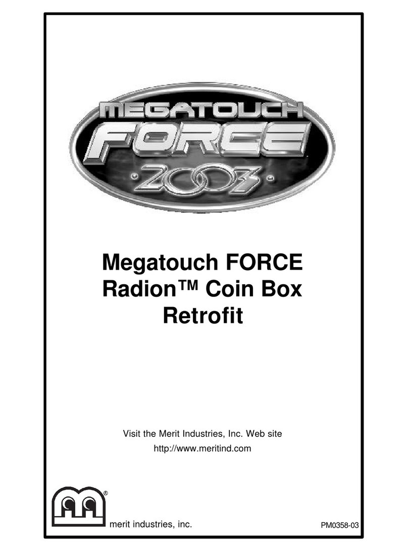 MERIT INDUSTRIES Megatouch Force Radion 2003 User manual