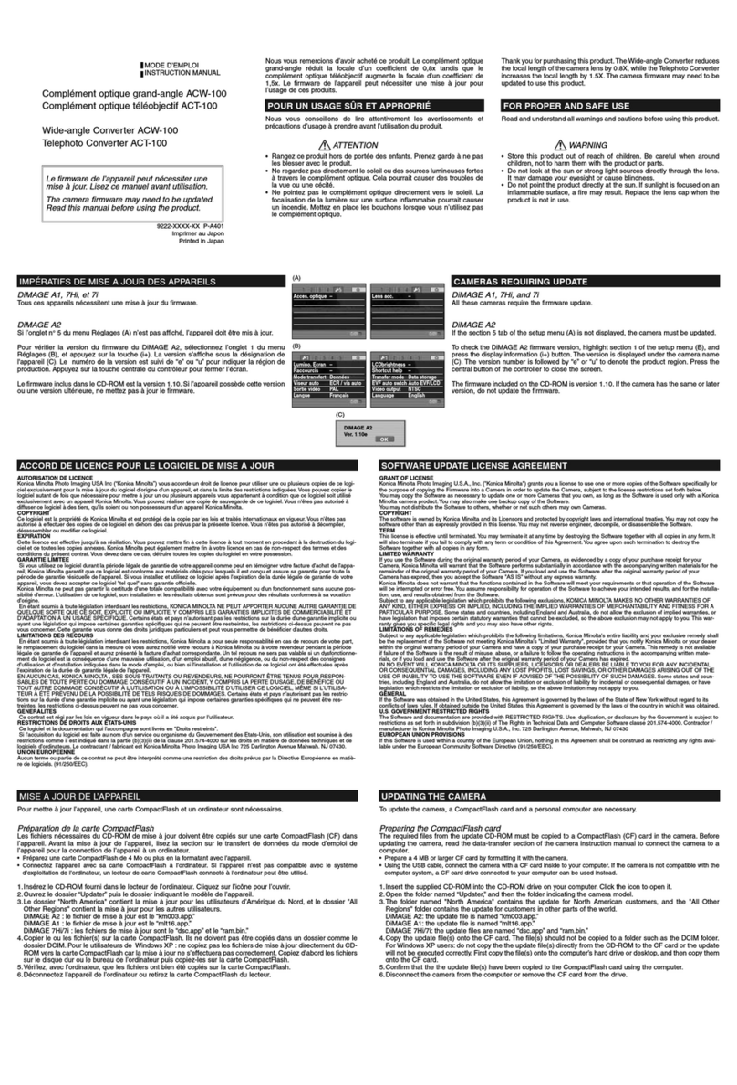 Konica Minolta ACW-100 instruction manual