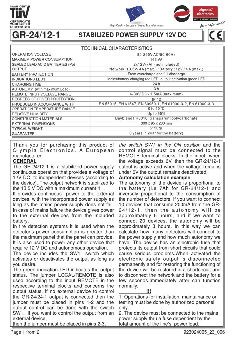 olympia electronics GR-24/12-1 manual