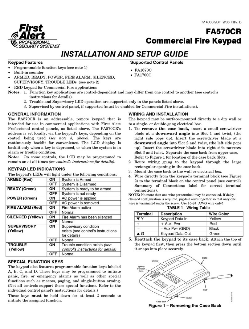 First Alert FA570CR Installation and setup guide