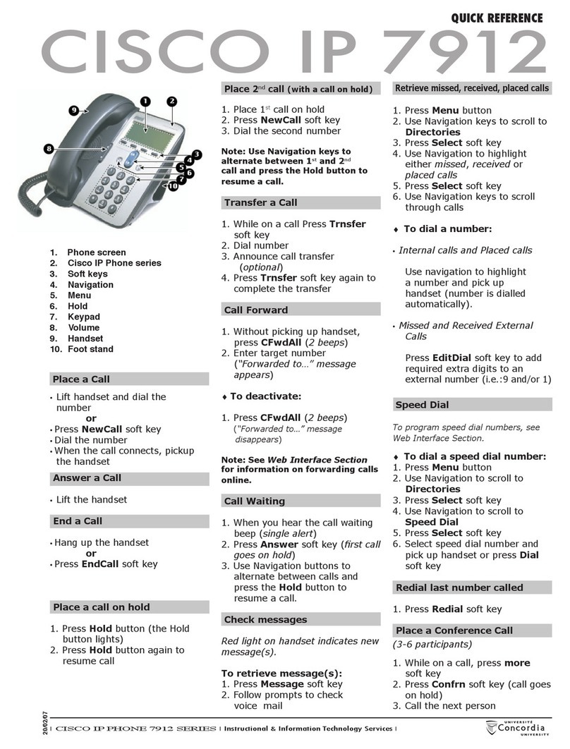 Cisco IP 7912 User manual