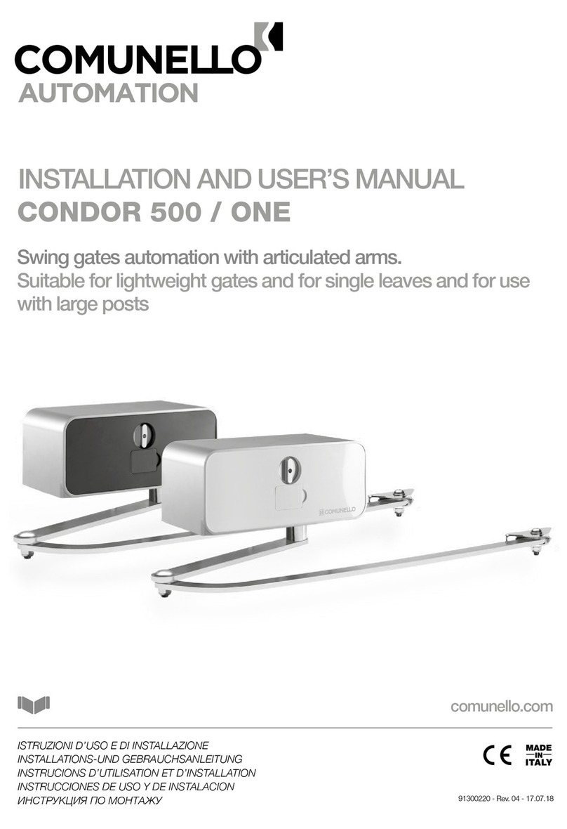 Comunello CONDOR 500 / ONE User manual