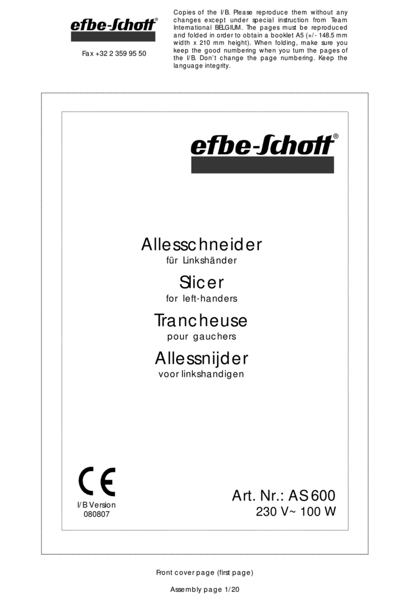 EFBE-SCHOTT AS 600 User manual