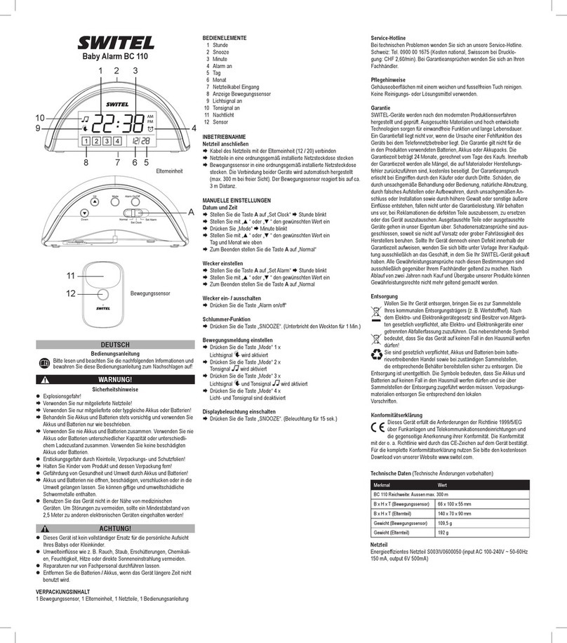 switel BC 110 operating instructions