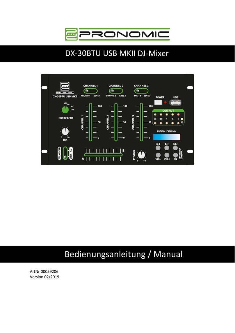 Pronomic DX-30 BTU USB MKII manual