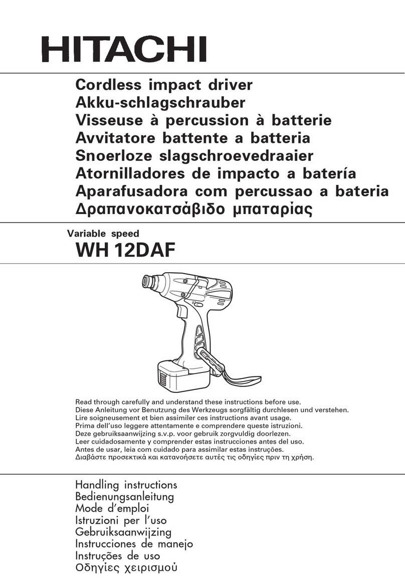 Hitachi WH 12DAF User manual