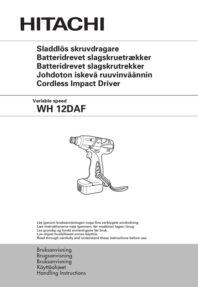 Hitachi WH 12DAF User manual