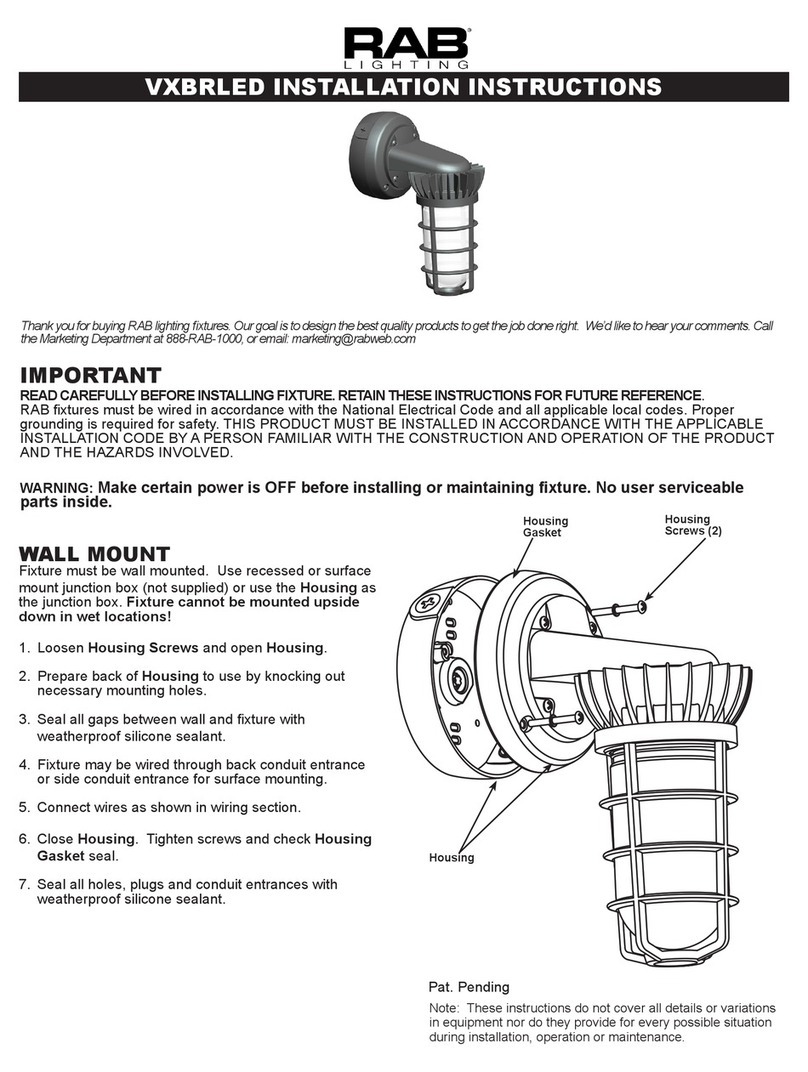 RAB Lighting VXBRLED installation instructions