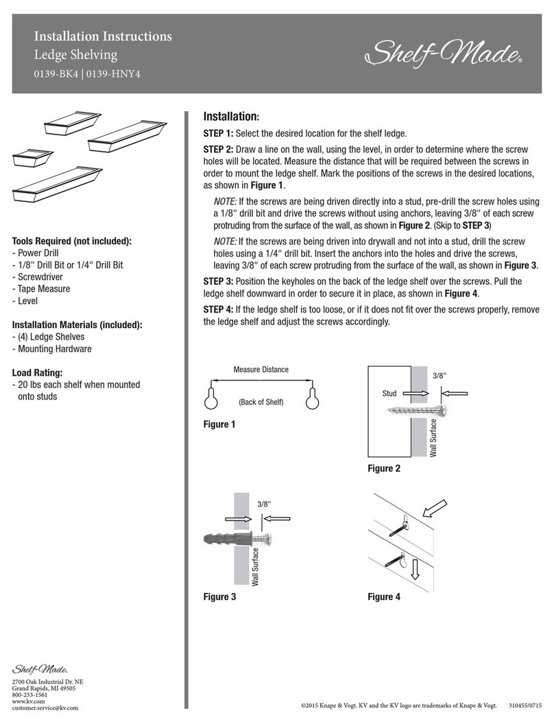 SHELF-MADE 0139-BK4 installation instructions SHELF-MADE 0139-BK4 installation instructions