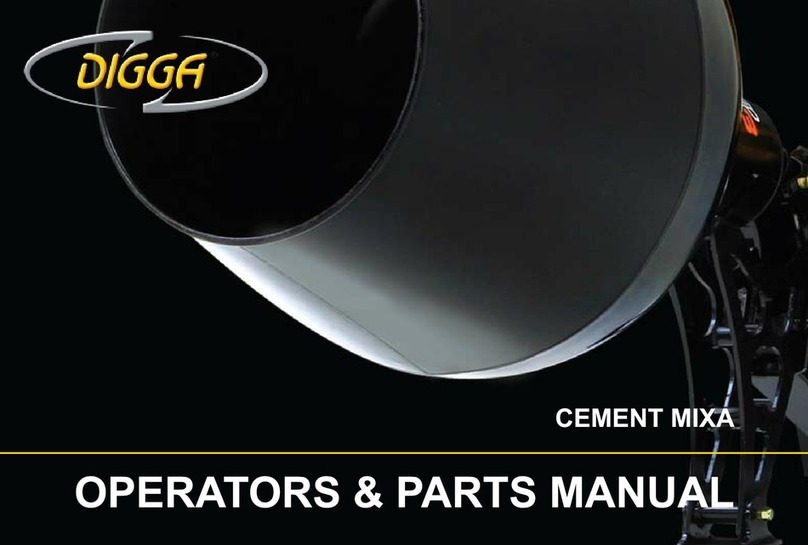 Digga Cement Mixa Operator's & parts manual