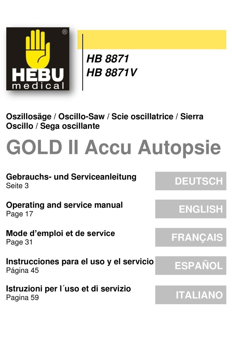 HEBU medical GOLD II Accu Autopsie HB 8871 Operating and service manual