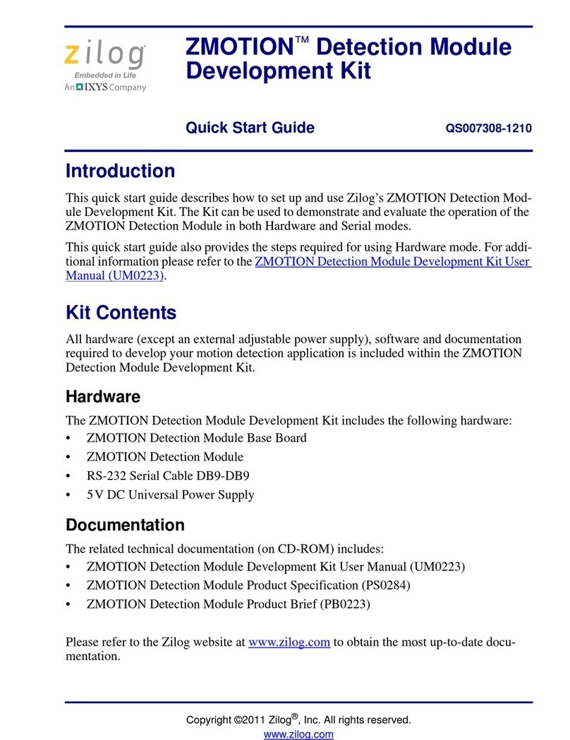 IXYS ZiLOG ZMOTION ZEPIR000102ZCOG quick start guide