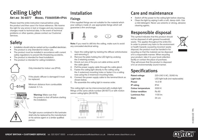 CO/Tech F50600SM+IP44 instruction manual