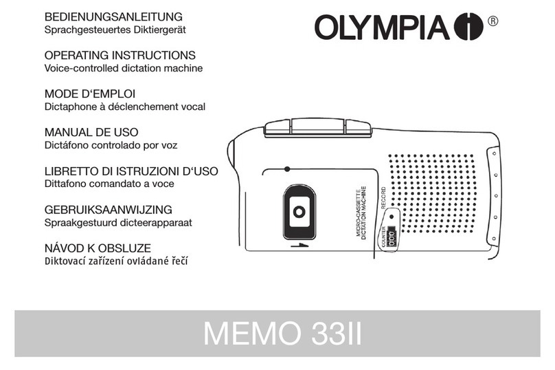 Olympia MEMO 33II operating instructions