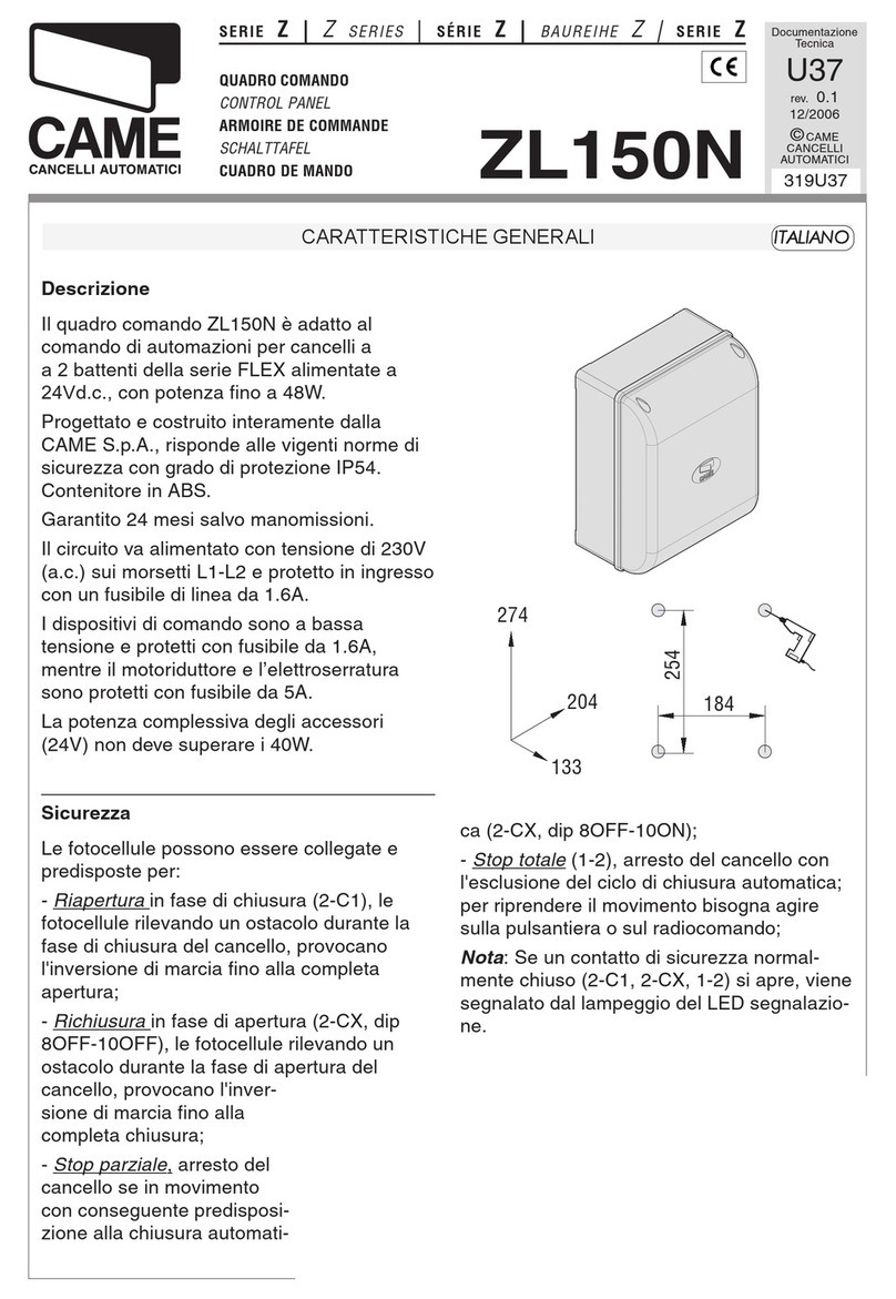 CAME Z Series User manual