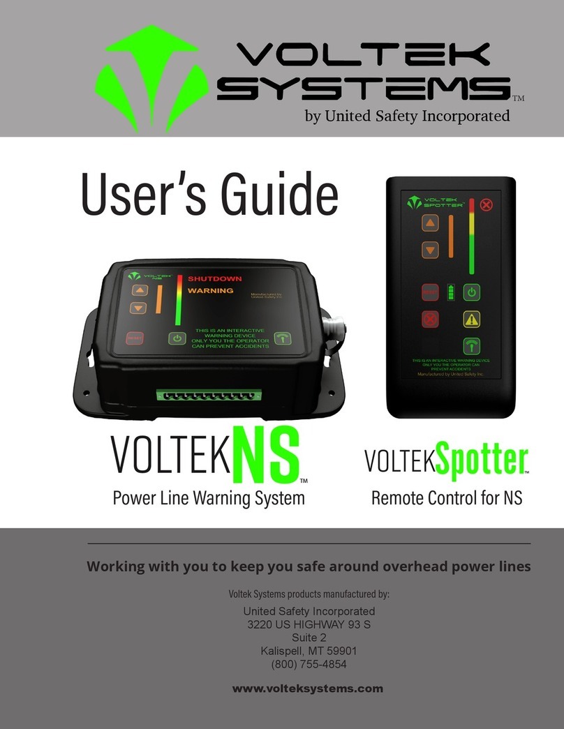 United Safety Incorporated Voltek NS user guide