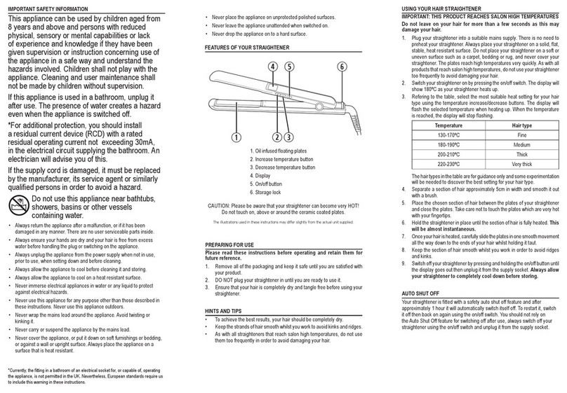 Nicky Clarke DesiRED Salon Pro Instruction booklet