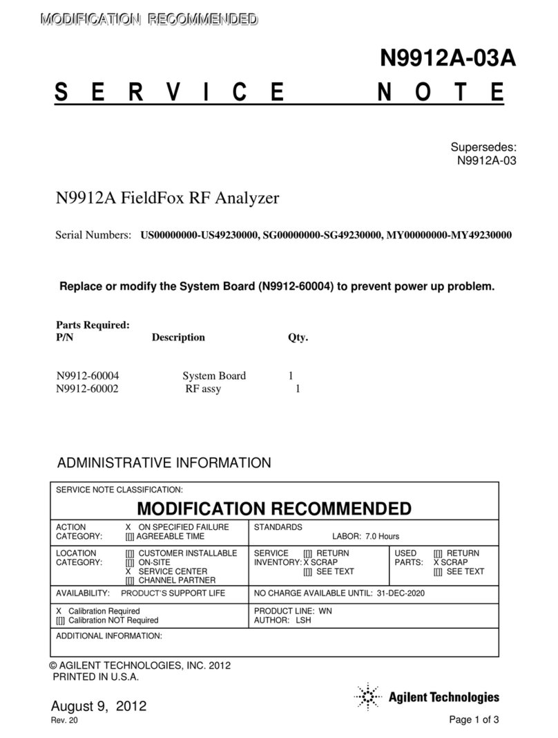 Agilent Technologies FieldFox N9912A Quick start guide