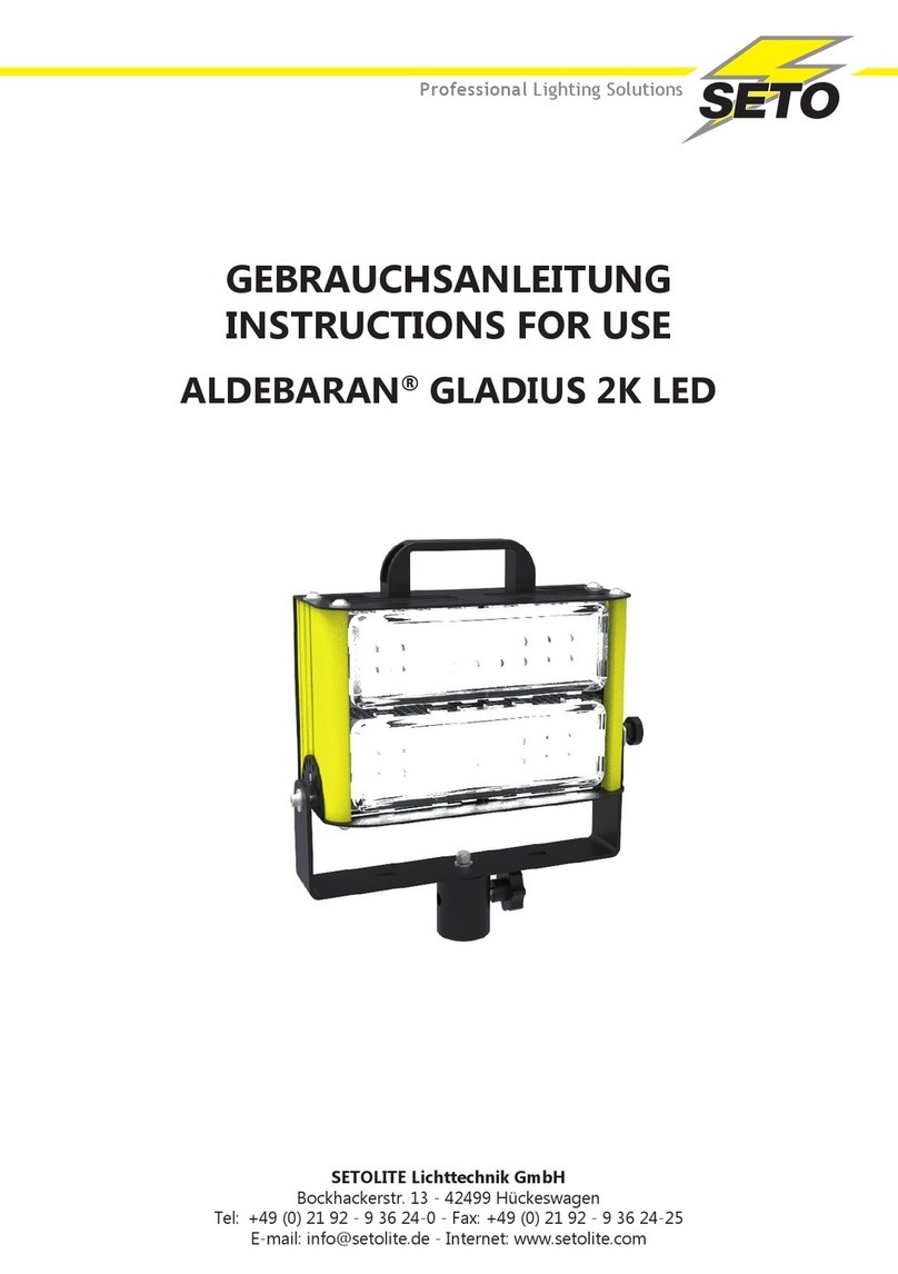Seto ALDEBARAN GLADIUS 2K LED Instructions for use
