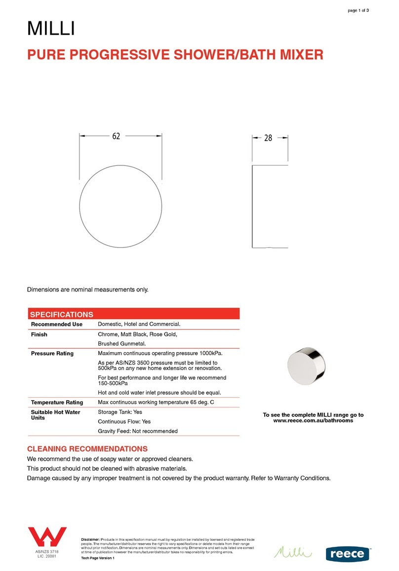 Reece MILLI User manual