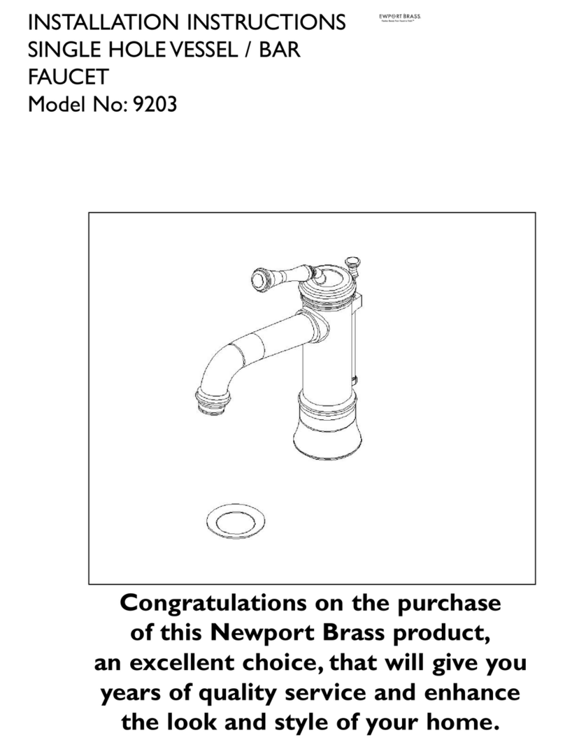 Newport Brass 9203 installation instructions Newport Brass 9203 installation instructions