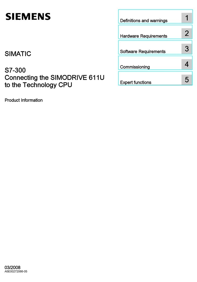 Siemens SIMODRIVE 611U User manual