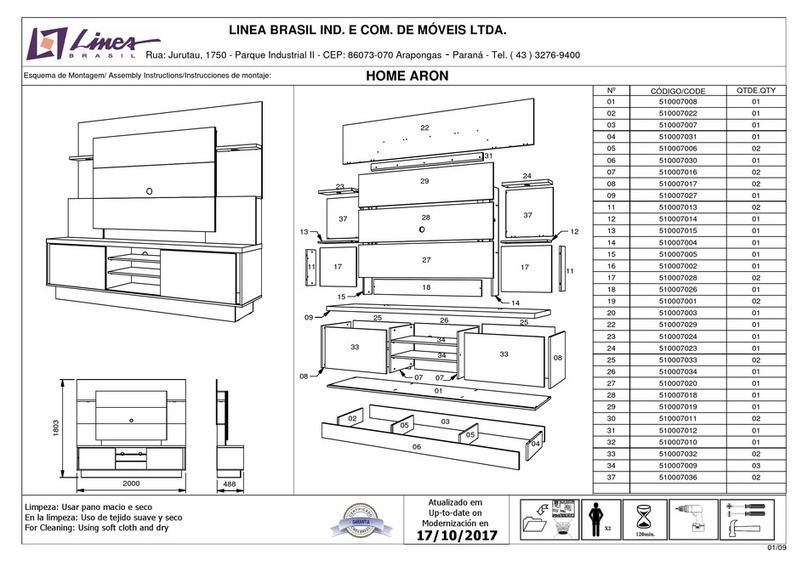 LINEA BRASIL HOME ARON Assembly instructions