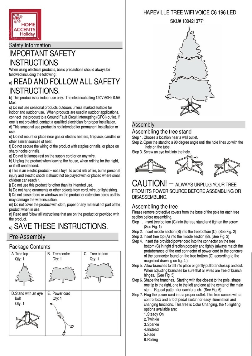 Willis Electric HAPEVILLE TREE WIFI VOICE C6 196 LED User manual