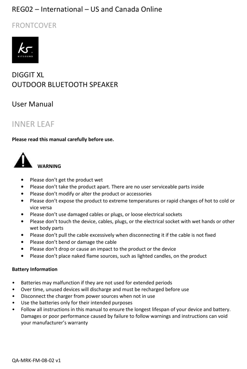 KS KitSound DIGGIT XL User manual