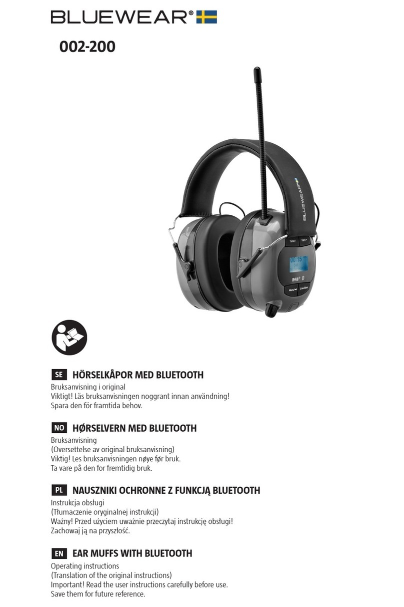 BlueWear 002-200 operating instructions