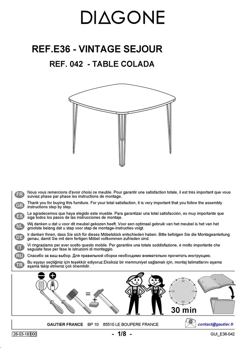 Diagone VINTAGE SEJOUR Series Assembly instructions