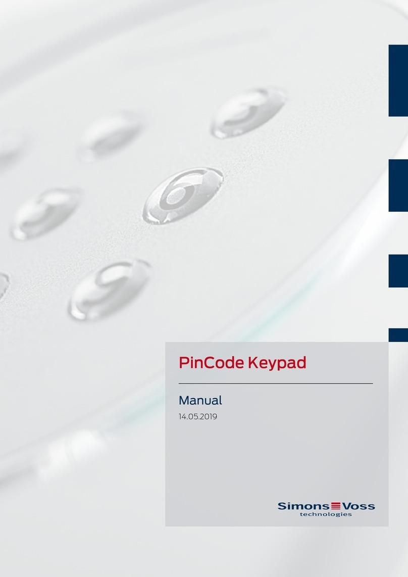 Simons Voss Technologies PinCode keypad User manual Simons Voss Technologies PinCode keypad User manual