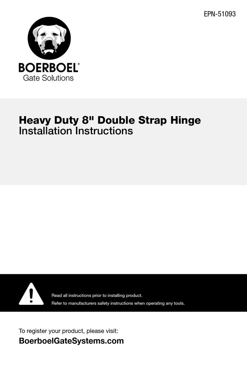 BOERBOEL Heavy Duty 8" Double Strap Hinge User manual