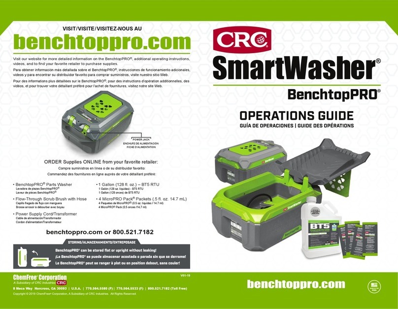 CRC SmartWasher BenchtopPRO User manual CRC SmartWasher BenchtopPRO User manual
