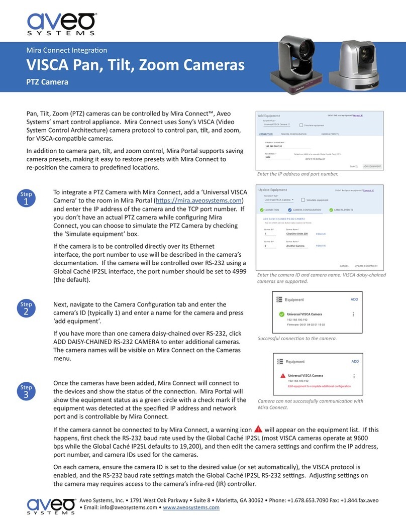 Aveo Systems VISCA Pan User manual