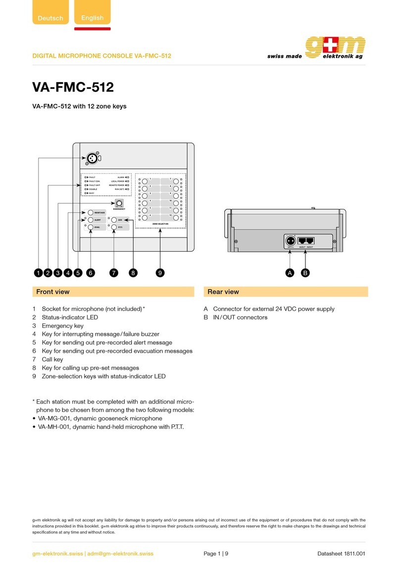 G+M Elektronik VA-FMC-512 manual