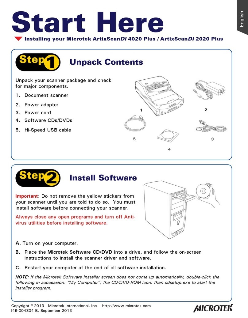 Microtek ArtixScanDI 4020 Plus Instruction Manual
