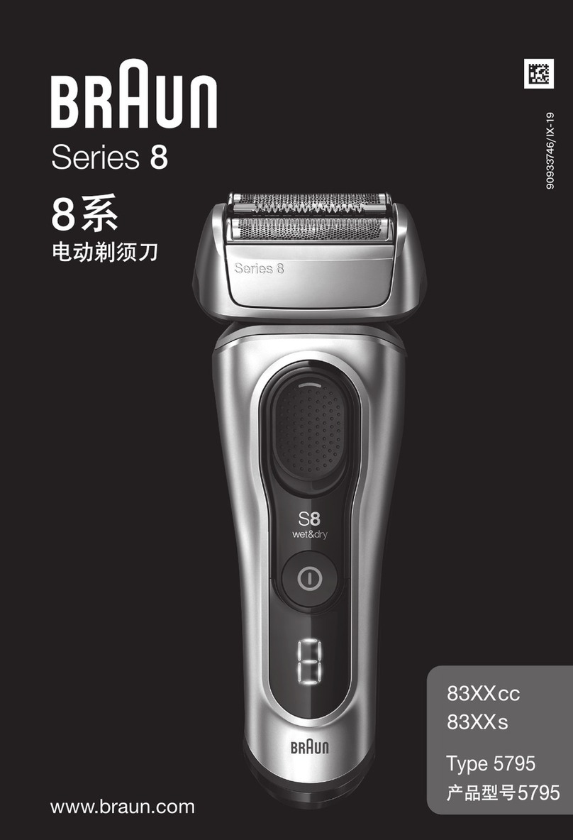 Braun 83 cc Series User manual Braun 83 cc Series User manual